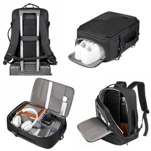 กระเป๋านักเรียนกระเป๋าเป้สะพายหลังสีทึบสำหรับผู้ชายน้ำหนักเบาสำหรับเดินทางธุรกิจความจุขนาดใหญ่สำหรับนักเรียนใหม่ - Product Image 2