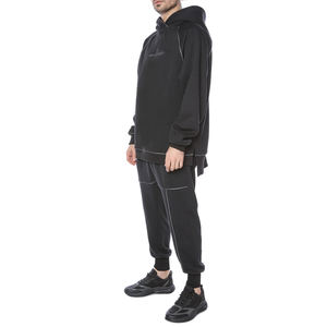 Conjunto de chándal de entrenamiento de 2 piezas para hombre sólido con capucha OEM-chándal deportivo de moda - Product Image 3