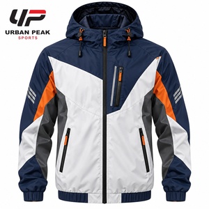 Chaqueta Cortavientos para Hombre con Paneles en Contraste en los Hombros, Corte Relajado y Estilo Urbano Atractivo - Product Image 2