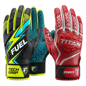 Gants de football personnalisés en gros pour adultes et jeunes, avec grip en silicone haute adhérence, tissu respirant et cuir - Product Image 4