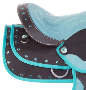 Sillines de cuero duraderos occidentales hechos a mano para Rodeo y Trail Riding Tamaños y diseños personalizados disponibles - Product Image 2