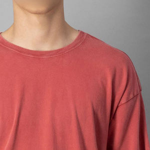 Camiseta 100% de algodón para hombre, Camiseta holgada estampada al por mayor para hombre, camiseta de lavado ácido, camisetas de piedra de Hip Hop con logotipo personalizado Vintage - Product Image 6