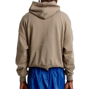 Sudaderas con capucha para hombre Street Wear Acid Wash Sun Faded Distressed 100% Cotton Drop Shoulder Cropped Boxy Hoodies para hombres - Product Image 4