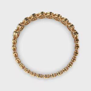Pulsera de tenis de diamantes con forma de corazones, pulsera apilable de oro minimalista, regalo de aniversario romántico para esposa para fiestas - Product Image 3