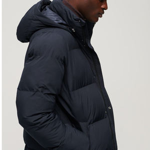 <b>Men's</b> Customizable <b>Sherpa</b>-Lined Canvas Puffer <b>Jacket</b> with Stand Collar Unisex Winter Bomber <b>Jacket</b> Whole Sale - Product Image 4