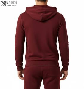 Sudadera con capucha y pantalón con cremallera de fabricante al por mayor logotipo personalizado algodón polar diamante strass 2 piezas chándal para hombre lujo - Product Image 2