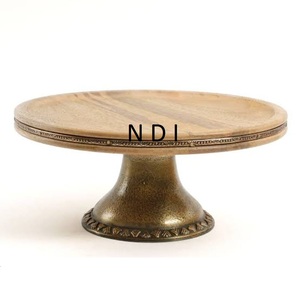 New Arrival Looking Metal <b>Cake</b> Stand with Enamel Printed Finishing Two Tier Table Centerpiece Decoration stand For Hotels - Product Image 3