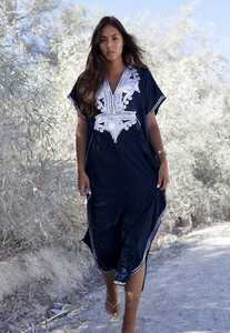 ใหม่ Boho-Inspired ฮิปปี้เก๋ไก๋ลำลองฤดูร้อนของผู้หญิงคาฟตันวินเทจดูหวานทอลายดอกไม้ปักสั้นธรรมชาติสีพื้น - Product Image 2