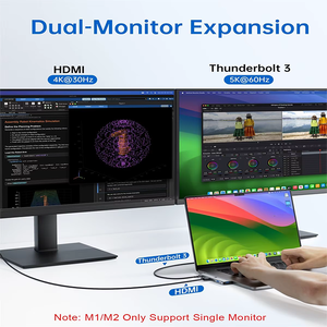 Adaptateur de concentrateur USB C multiport 7-en-2 pour projecteur TV ordinateur multimédia 4K HDMI, USB C 3.0, 2 * USB a 3.0, lecteur de <span class=keywords><strong>carte</strong></span> <span class=keywords><strong>SD</strong></span>/ microSD - Product Image 6