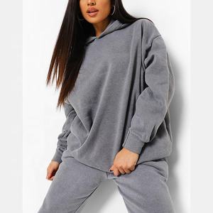 ชุดวอร์มสไตล์แอซิดวอชสำหรับผู้หญิง 450GSM เสื้อฮู้ดดี้ กางเกงจ็อกเกอร์ ชุดลำลองแนวสตรีทแวร์ ผู้ผลิตสำหรับผู้หญิง - Product Image 3