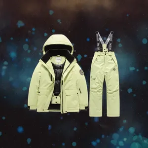 Pantalones de esquí personalizados para niñas, 100% poliéster, traje de esquí de invierno para niños, <span class=keywords><strong>ropa</strong></span> profesional cálida, impermeable y cortavientos para niños - Product Image 4