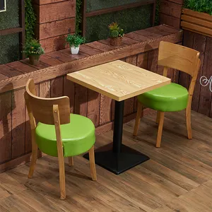 Mesa de comedor de madera moderna mesas y sillas de restaurante de comida rápida