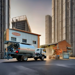 เครื่องผสมยางมะตอยแบบพกพาระบบเก็บฝุ่นสารละลายก่อสร้างทางเดินอย่างมีประสิทธิภาพปั๊มเครื่องยนต์หลักอินเดีย - Product Image 3