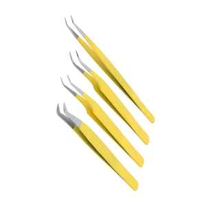 Pinces à cils professionnelles en gros pour volume russe, antistatiques, à pointe dentelée, longueur 120/140 mm, logo personnalisé - Product Image 4