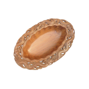 Bol en bois fabriqué à la main avec sculpture de dragon Dragon sculpté Artisanat traditionnel Article de cadeau traditionnel pour les occasions spéciales - Product Image 1