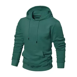 Sudadera con capucha caqui para hombre, jersey de bolsillo frontal de gran tamaño con puños acanalados, ropa de calle cómoda informal, sudaderas con capucha personalizadas - Product Image 6