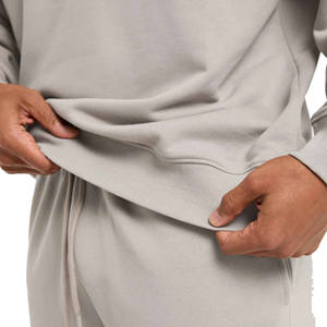 Custom Men's <b>Oversize</b> French Terry Crew Neck Sweatshirt 100% Cotton <b>Hoodies</b> with <b>Long</b> Sleeves for Winter - Product Image 4