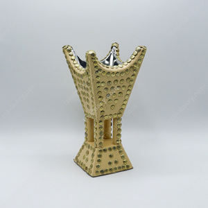 Brûleur Bakhoor fait à la main en métal Bukhoor brûleur bois pour cadeau de mariage brûleur d'encens électrique Bakhoor par Tradnary Exim Pvt Ltd - Product Image 2