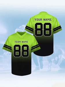 Camisetas de fútbol americano personalizables para hombres, conjuntos deportivos de verano alto, manga corta, ajuste holgado de gran tamaño para uniformes de gimnasio - Product Image 3