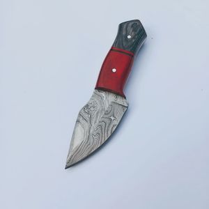 Magnifique couteau de chasse et de camping à lame fixe en acier Damas de haute qualité, personnalisé, avec manche en bois Pakka - Product Image 1