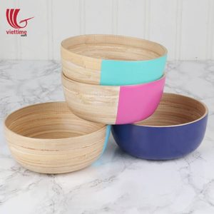 Cuenco de bambú hilado de primera calidad para decoración de cocina/ensaladera hilada de bambú hecha en Vietnam por Eco2go Vietnam - Product Image 4