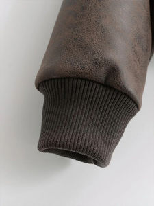 Veste de haute qualité Veste en cuir tendance personnalisée Vestes en cuir solides noires pour hommes - Product Image 4