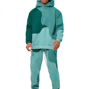 Bulk Wholesale Blank Pullover Hoodies Sweatpants Sets <b>Men's</b> Sports <b>Thermal</b> Jogger Sweat Suit 2 Piece Track Suits OEM Service - Product Image 1