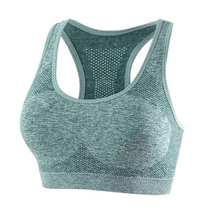 Sujetador deportivo de tela transpirable para mujer con diseño de cuello Halter simple, nuevas técnicas lavadas - Product Image 1