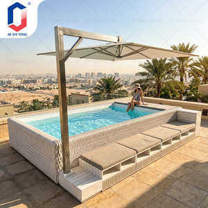 Custom Container Swimming Pool with Acrylic Glass Window Heating System and WPC Deck Outdoor Pool - Product Image 2