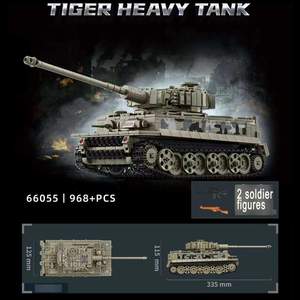 968 + pièces allemand tigre <span class=keywords><strong>char</strong></span> lourd T34 unisexe <span class=keywords><strong>jouet</strong></span> militaire éducatif modèle Ww2 armée <span class=keywords><strong>guerre</strong></span> réservoir bloc et modèle blocs <span class=keywords><strong>de</strong></span> construction ensembles - Product Image 5