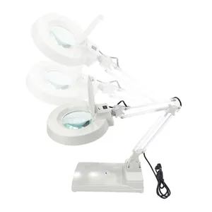 โต๊ะทำงานพับได้ LT-86C พร้อมแว่นขยาย 10 เท่า โคมไฟตั้งโต๊ะพร้อมไฟ LED สำหรับงานแก้ว - Product Image 1