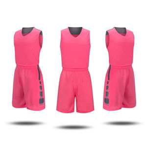 Vêtements de sport de basketball réversibles en gros, logo personnalisé, respirant, séchage rapide, ensemble uniforme, impression par transfert thermique - Product Image 4