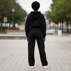 Conjunto de Dos Piezas de Última Moda, Sudadera con Capucha de Felpa de Algodón Ecológico, Pantalones Deportivos Largos, Corte Regular - Product Image 4