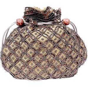Latest Fancy Mega Impex Brand Potli <b>Purse</b> for Wedding Gifting <b>Bridal</b> Hand <b>Purse</b> Drawstring Wholesale Wristlet Gota Works Custom - Product Image 1