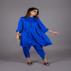 Trajes Salwar para Mujer, Diseño Btida, Lehenga Anarkali, Estilo Boho, Lino Antiarrugas, Casual, con Bordado Intenso y Pedrería - Product Image 2