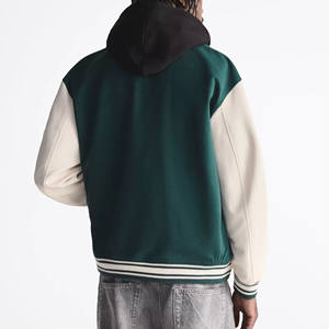 Vestes en cuir à manches longues avec logo personnalisé à 100%, vestes universitaires, vestes en cuir et laine, vestes universitaires pour homme - Product Image 4