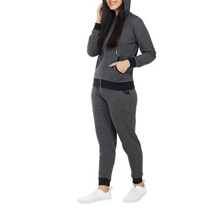 Sudadera con capucha y pantalones de chándal para mujer, conjunto de dos piezas a la moda, ropa informal de corte regular con logotipo personalizado - Product Image 5