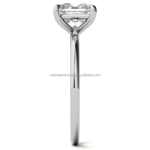 แหวนเพชรแมทริกซ์สวย259อินเทรนด์ทำจาก925สเตอร์ลิงซิลเวอร์ซิงเกิ้ลเจ้าหญิงโมอิสซาไนต์ - Product Image 5