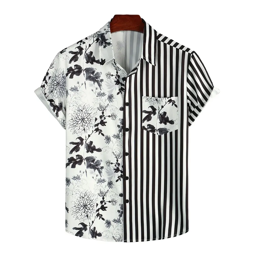 2023 Zebra Crossing Floral Printed T-shirt for Fashionwear of Men