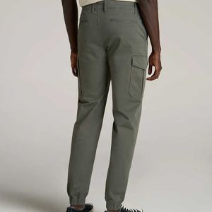 Joggers de carga de algodón orgánico para hombre, pantalones de verano sostenibles con patrón sólido, Pantalones chinos ecológicos con bolsillos - Product Image 5