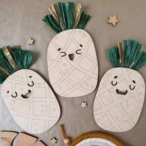 Conjunto de 3 decoraciones infantiles de piña Regalo para niñas o niños Arte de pared - Product Image 4