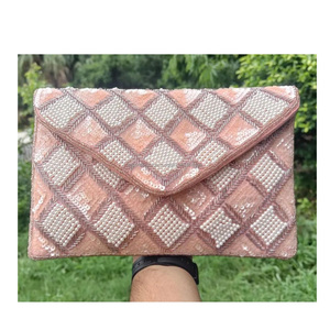 Bolso de mano con cuentas de la India para mujer, bandolera de noche, hecho a mano, para fiesta de Navidad, Colección Guru, Kirpa, Export House - Product Image 1