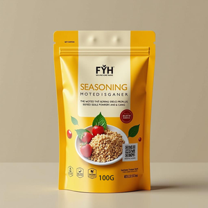 לוגו מותאם אישית מודפס סרט נייר אלומיניום שטוח תחתון שקיות פלסטיק תבלינים שקיות אריזות תבלינים עם חלונות - Product Image 4