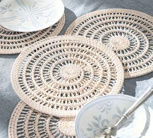 Eco Friendly Dining Table Decor Rattan Boho Wall Decoration <b>Round</b> Table Mats Dining Room <b>Placemat</b> Wholesale in Bulk - Product Image 2