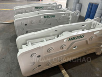 Casse-roche hydraulique de type supérieur HB20G pour excavatrice de 20 tonnes, ensemble complet avec burin de 135 mm, tuyaux et boîte à outils