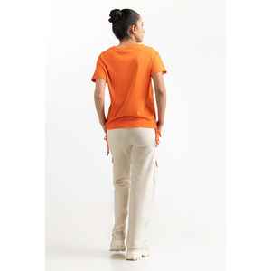 Camiseta de Punto 100% Algodón Naranja Modelo 231-213-004 a - Product Image 1