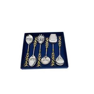 Couverts en laiton couteau fourchette cuillère cuillère de taille différente pour les cadeaux de mariage utilisés avec boîte d'emballage poignée en résine couverts - Product Image 3