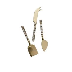 ชุดที่ปาดเนยอาหารเช้ามีดหั่นชีสทำจากสเตนเลสสตีลมีด้ามจับทำจากเงินพร้อมที่จับมุก - Product Image 4