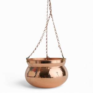 Elegante Juego de Macetas Colgantes de Cobre con Cadenas Largas para una Decoración del Hogar con Estilo y Exhibición de Vegetación - Product Image 3