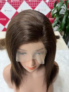 Venta al por mayor 100% Pelucas de cabello humano brasileño Encaje frontal 13x4 180-250% Densidad Natural Recto Onda profunda 100% Cabello humano Color marrón - Product Image 3